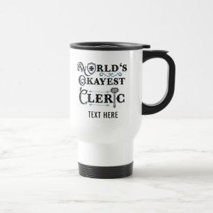 Taza De Viaje Agrega Tu Nombre Mejor Clérigo Del Mundo