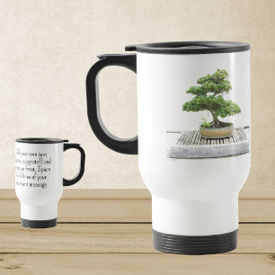 Taza De Viaje Agregar foto, texto personalizado, Bonsai Tree 15o
