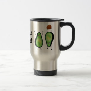 Taza De Viaje aguacate divertido aguafiestas de mano verde