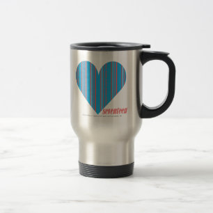 Taza De Viaje Aguamarina fina 3 de las rayas
