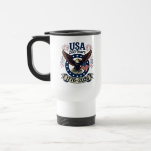 Taza De Viaje Águila Americana Patriótica 250 Años 1776-2026