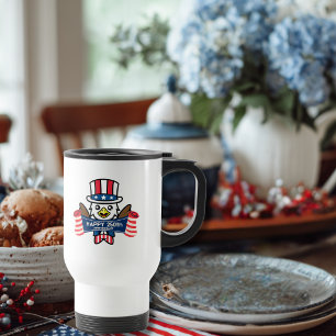 Taza De Viaje Águila Americana Patriótica Feliz 250 Aniversario