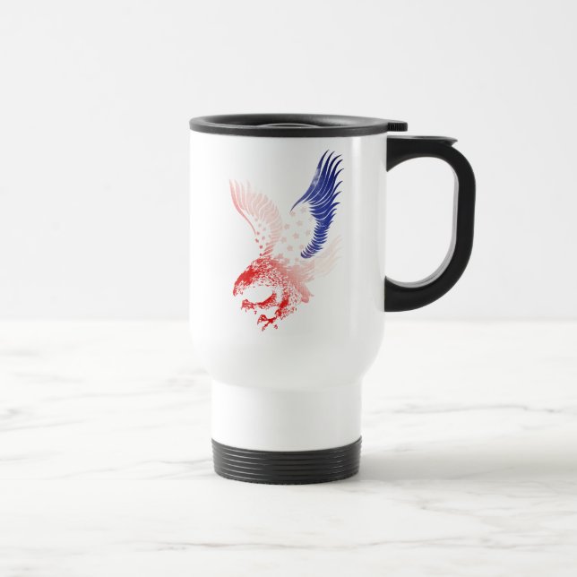 Taza De Viaje Águila Bandera Patriótica Americana (Derecha)