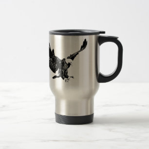 Taza De Viaje Águila blanca y negra