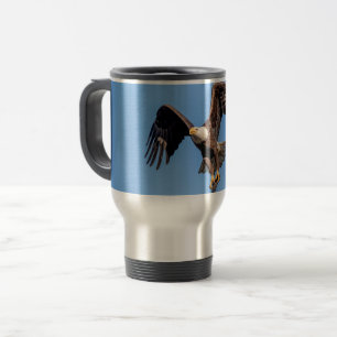 Taza De Viaje Águila calva con pescado