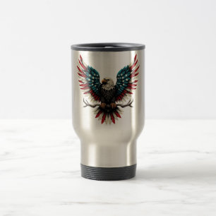 Taza De Viaje Águila calva norteamericana/estadounidense patriót
