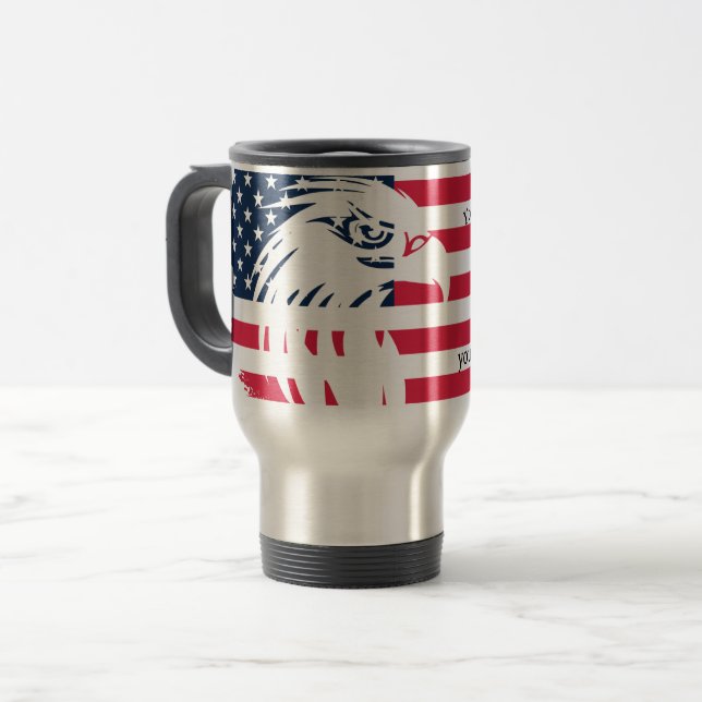 Taza De Viaje águila y bandera (Anverso izquierdo)