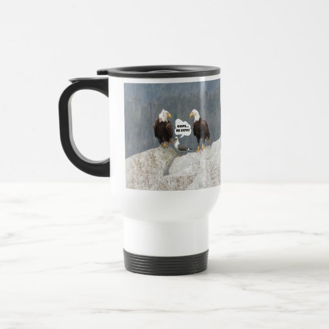 Taza De Viaje Aguilas divertidas y gaviota (Izquierda)