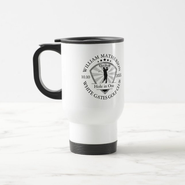 Taza De Viaje Agujero clásico en un golf personalizado (Izquierda)