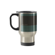 Taza de viaje aislada con rejilla de plano moderno