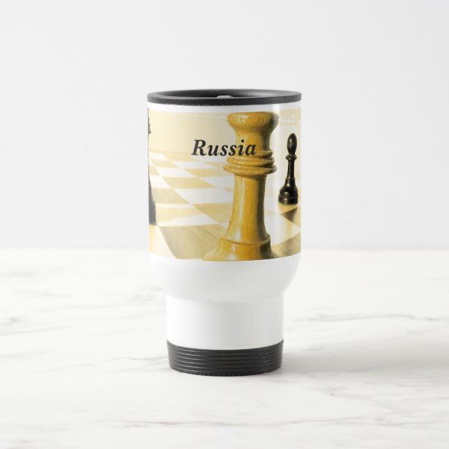 Taza De Viaje Ajedrez de Rusia (Centro)