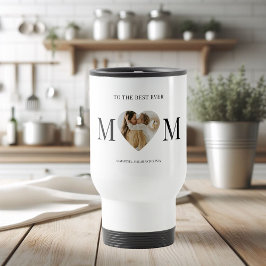 Taza De Viaje Al mejor corazón fotográfico de mamá | Personaliza