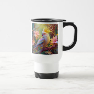Taza De Viaje Ala irlandesa Cockatiel Fantasy Bird
