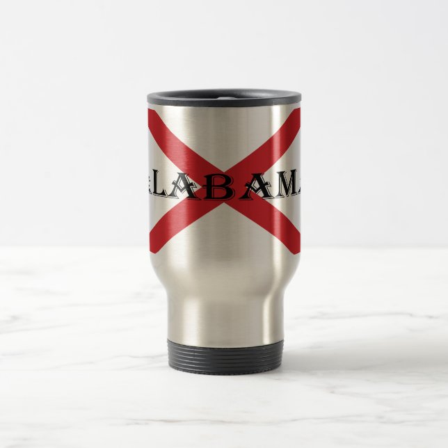 Taza De Viaje Alabama y el atracón de la bandera (Centro)