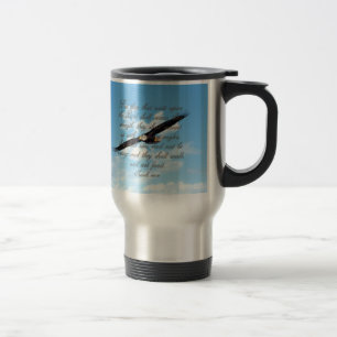Taza De Viaje Alas como Eagles, biblia del cristiano del 40:31