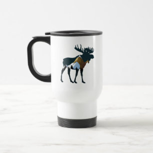 Taza De Viaje Alce del Bosque Nocturno