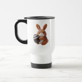 Taza De Viaje Alegre conejo de Pascua 3D con huevo decorado