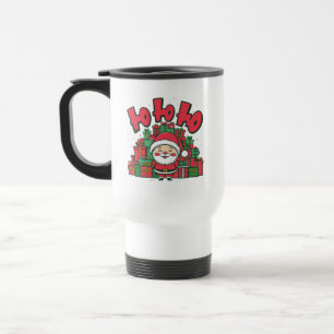 Taza De Viaje Alegre Papá Noel de Dibujos Animados Navidad