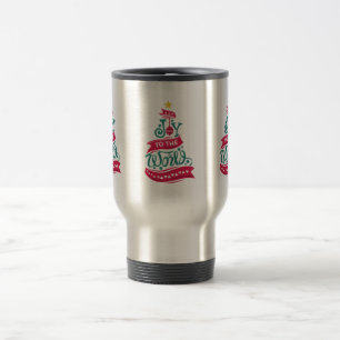 Taza De Viaje Alegría a los Navidades del mundo citan tipografía
