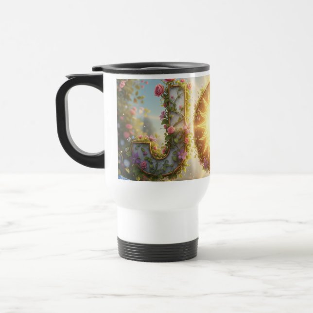 Taza De Viaje Alegría con las flores - dulce y bonito (Izquierda)