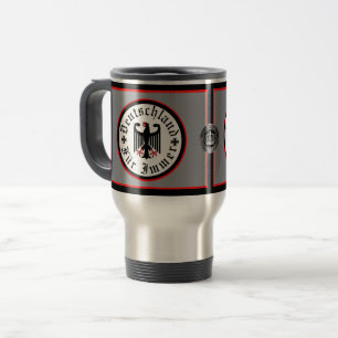 Taza De Viaje Alemania/Deutschland Por Siempre/águila negra/cruz