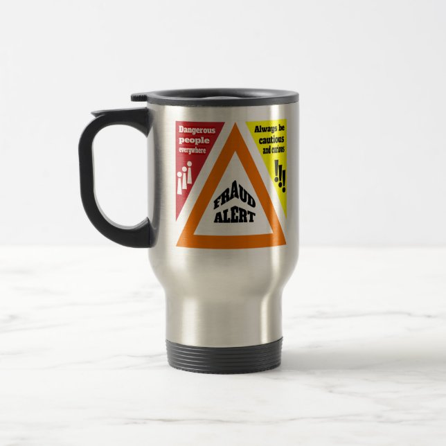 Taza De Viaje Alerta de fraude (Izquierda)