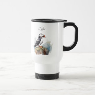 Taza De Viaje Aleta en una acuarela de rock, personalizado