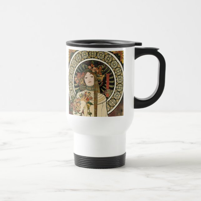 Taza De Viaje Alfonse Mucha Trappistine Nouveau (Derecha)