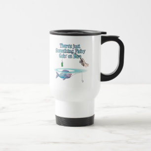 Taza De Viaje Algo Pescador En El Gracioso Engranaje De Pesca