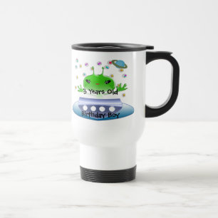 Taza De Viaje Alienígenas del espacio ultraterrestre verde lindo
