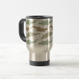 Taza De Viaje Alligadores de camo Guay - patrón sin fisuras.