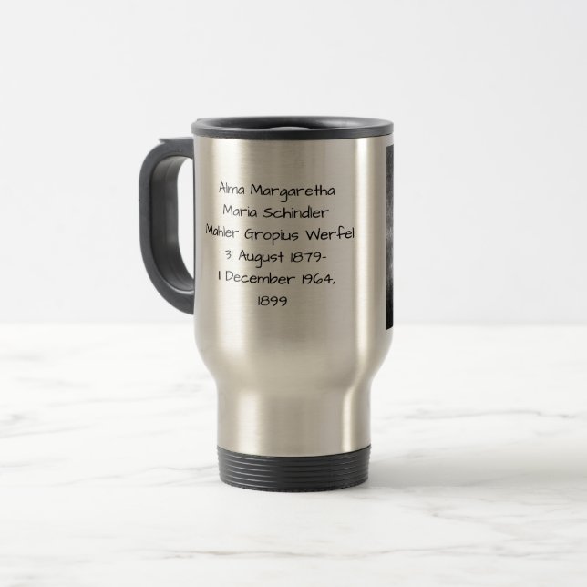 Taza De Viaje Alma Margaretha Maria Schindler Mahler Gropius Wer (Anverso izquierdo)