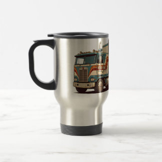 Taza De Viaje Almohada decorativa de camión semi vintage retro