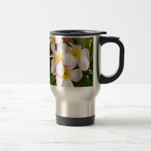 Taza De Viaje Aloha Frangipani Flores Hawaianas Plumerias