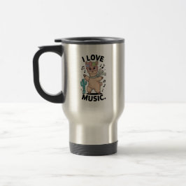 Taza De Viaje Alpaca love music