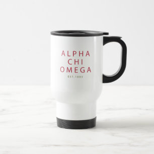 Taza De Viaje Alpha Chi Omega Est. 1885