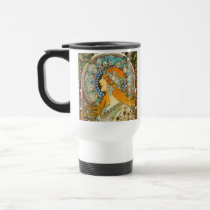 Taza De Viaje Alphonse Mucha Art Nouveau Zodiac