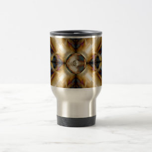Taza De Viaje Altavoz musical de fondo dorado