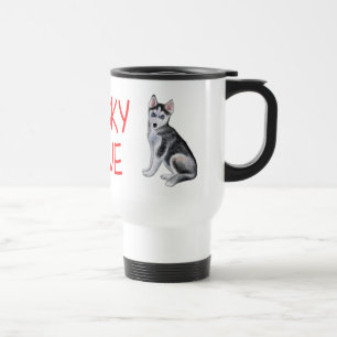 Taza De Viaje Amante de cachorros Husky Siberiano lindo