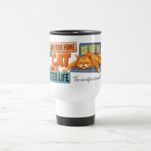 Taza De Viaje Amante de gatos desde casa - Naranja divertido ati