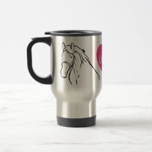 Taza De Viaje Amante del caballo lindo Ecuestre Vaquera del país