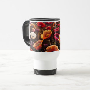 Taza De Viaje Amapolas Coloridas
