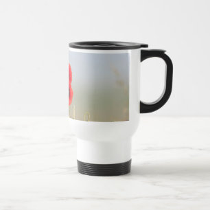 Taza De Viaje Amapolas rojas en la luz de la mañana