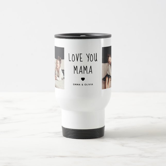 Taza De Viaje Amar a tu mamá | Dos textos manuscritos fotográfic (Centro)
