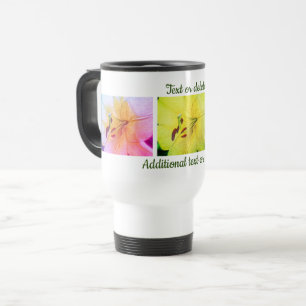 Taza De Viaje Amarillo Colores Lápiz floral Arte Personalizado