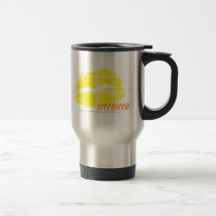Taza De Viaje Amarillo de la tela escocesa