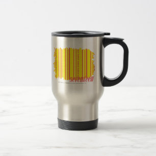 Taza De Viaje Amarillo fino 2 de las rayas