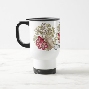 Taza De Viaje Amaryllis Con Cruz Cristiana