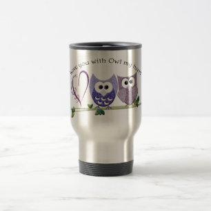 Taza De Viaje Ámele con el búho mi corazón, regalos lindos de