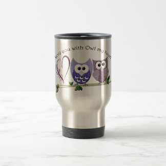 Taza De Viaje Ámele con el búho mi corazón, regalos lindos del